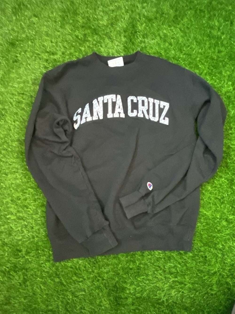 Champion Santa Cruz  California Collegiate Black Crewneck Sweatshirt Size S